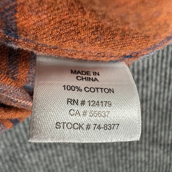 Johnston & Murphy Shirt Mens 2XL XXL Orange Plaid Long Sleeve Button Down Casual - Picture 12 of 14